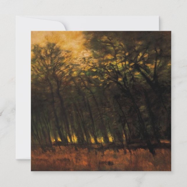 Bränder i skogen (av Laszlo Mednyanszky) Kort (Framsida)