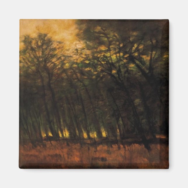 Bränder i skogen (av Laszlo Mednyanszky) Magnet (Framsidan)