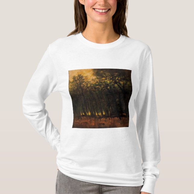 Bränder i skogen (av Laszlo Mednyanszky) T Shirt (Framsida)