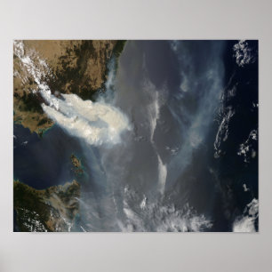 Bränder och rök i sydöstra Australien Poster