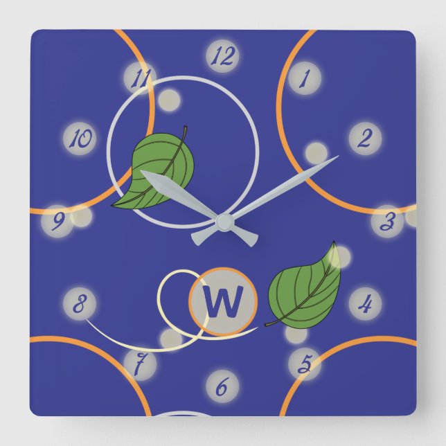 Bränder över Vatten Clock Fyrkantig Klocka (Framsida)