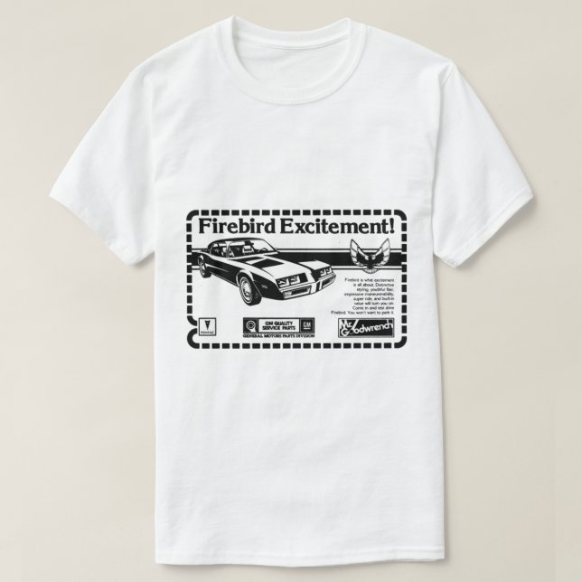 Brandfågelupphetsning Smokey och bandit car movi T Shirt (Design framsida)
