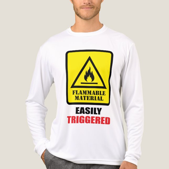 Brandfarligt Material - Lättantändligt T Shirt (Framsida)