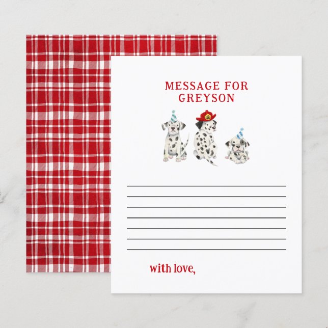 Brandfighter Boy Birthday Capsule Message Card (Fram/baksida)