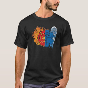 Brandfighter Emt Proud Emt Firefighter Ems Badge 1 T Shirt
