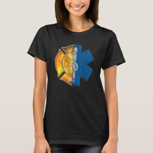 Brandfighter Emt Proud Emt Firefighter Ems Badge T Shirt