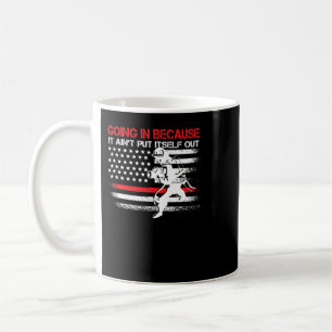 Brandfighter US American Flagga Thin Red Line Kaffemugg