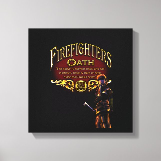 Brandfighters Oath Canvastryck (Framsida)