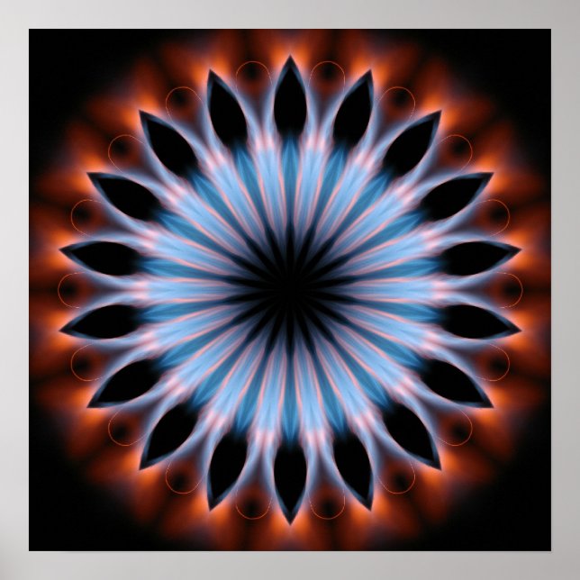 Brandflamma Kaleidoscope Poster (Framsidan)