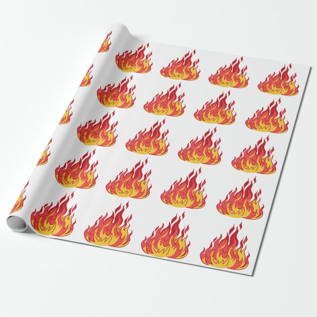 Brandflamma Presentpapper (Utrullad)