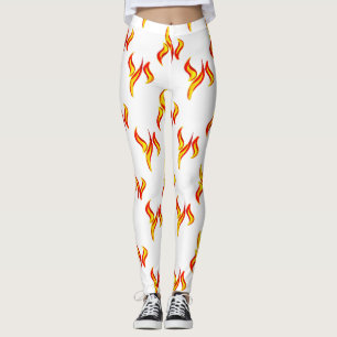 brandflamtryck leggings