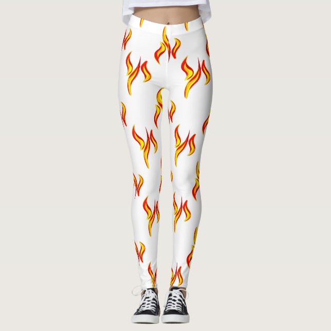 brandflamtryck leggings (Framsida)