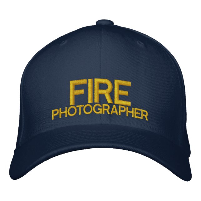 Brandfotograf Baseball Hat Broderad Keps (Framsida)