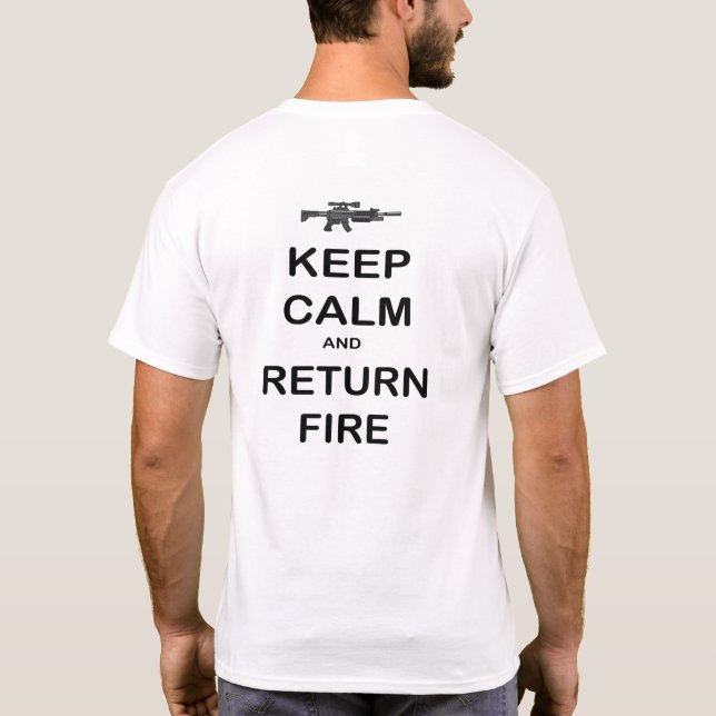 Brandgevär för Behållans Lugn T Shirt (Baksida)