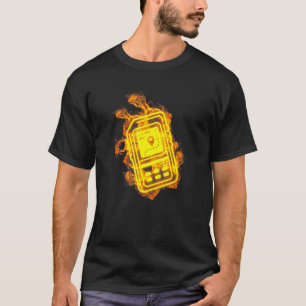 Brandgps Tracker Flames Geocaching Geocacher T Shirt