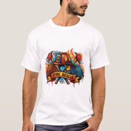 Brandgrafik Gatukonst T-Shirt för Räddningstjänste