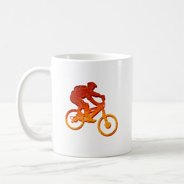 Brandgul cyklist kaffemugg (Vänster)
