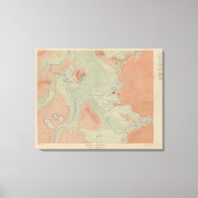 Brandhål Geyser Basin Canvastryck (Framsida)