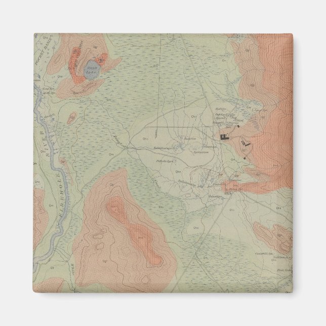 Brandhål Geyser Basin Magnet (Framsidan)