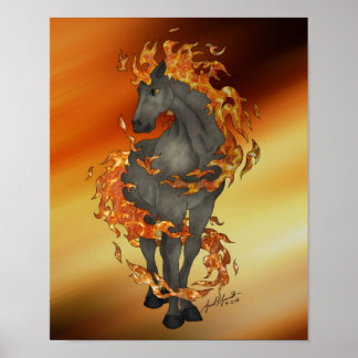 Brandhäst (16 x 20) Poster
