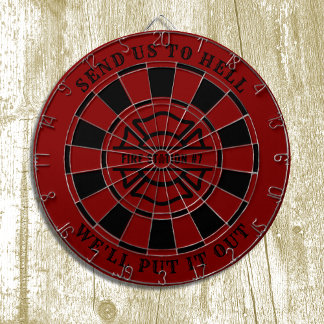 Brandhus Fire Station Fireman Dartboard och Darts Darttavla
