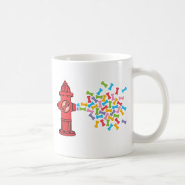 Brandhydrant med Hund Bones Kaffemugg