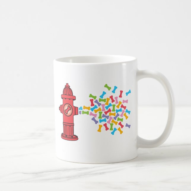 Brandhydrant med Hund Bones Kaffemugg (Höger)