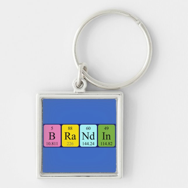 Brandin Periodisk bord namn nyckelring (Framsidan)