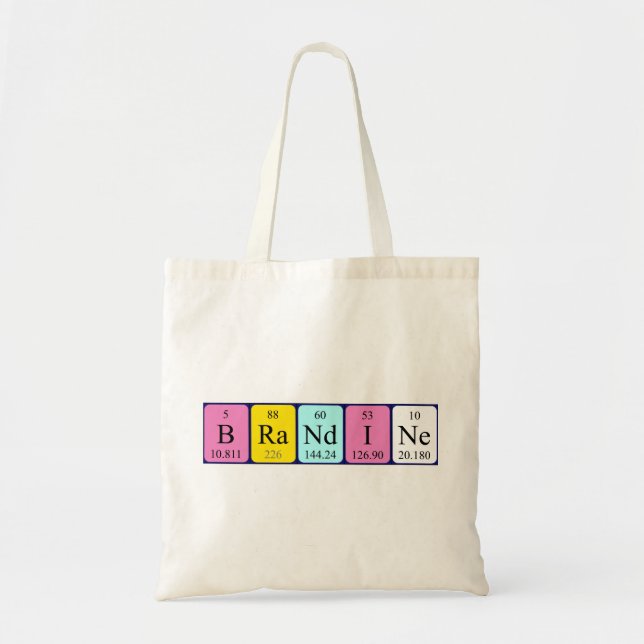 Brandine Periote bord namn tote bag Tygkasse (Framsidan)