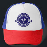 Branding Blue Beer Badge Bachelor Party Branding Truckerkeps<br><div class="desc">Navy Blue Beer Badge Bachelor Party Branding with grooms namn and party månad and year date.</div>