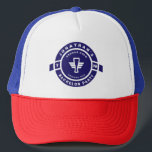 Branding Blue Beer Badge Bachelor Party Branding Truckerkeps<br><div class="desc">Navy Blue Beer Badge Bachelor Party Branding with grooms namn and party månad and year date.</div>