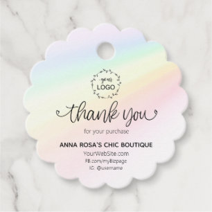 *~* Branding Business Rainbow Hearts Tack Gåvor Etiketter