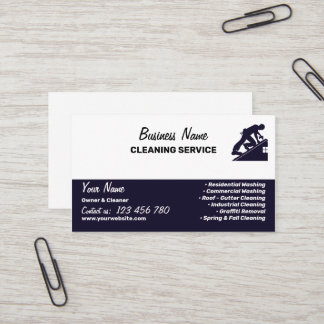Branding For Pressure Washing Cleaning Business Visitkort