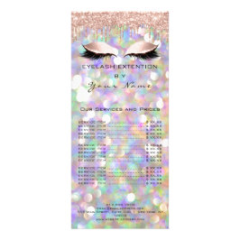 Branding Pris List Lash Öga Drives HoloGraph Reklamkort