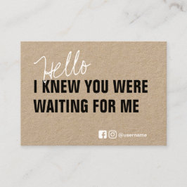 Branding Tack Small Business Packing Kraft Visitkort