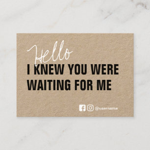 Branding Tack Small Business Packing Kraft Visitkort