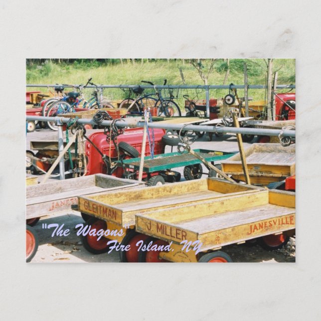 BRANDISLAND, NY WAGON POSTCARD VYKORT (Framsida)