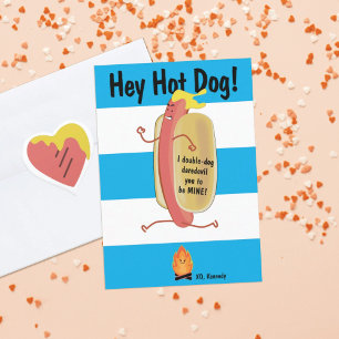 Brandjumping Hett Kids School Valentine Day Card Tack Kort