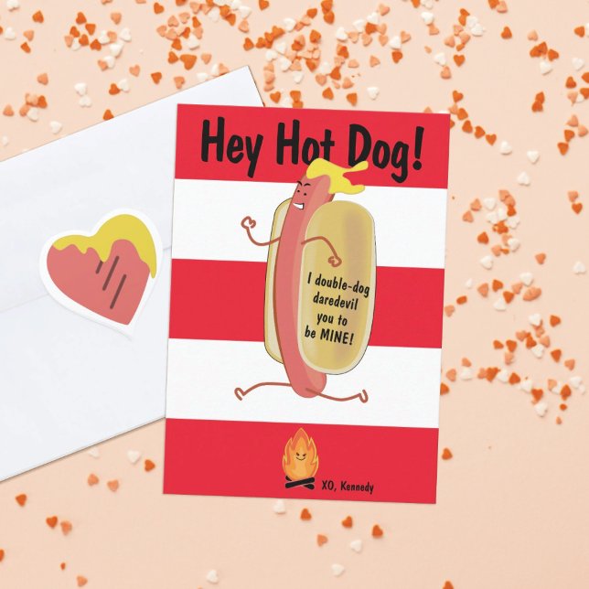 Brandjumping Hett Kids School Valentine Day Card Tack Kort (Skapare uppladdad)