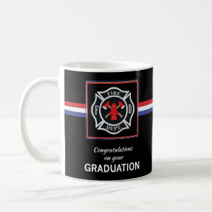 Brandkademins akademi Studenten Emblem på svart Kaffemugg