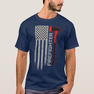 brandkampyxa med american flagga grunge Classic T Shirt