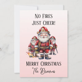 Brandkår/brandmän Personlig jul Julkort
