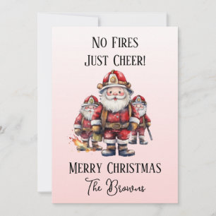 Brandkår/brandmän Personlig jul Julkort