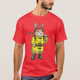 Brandkår för kanin-brandman t shirt