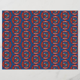 Brandkår Logotyp Mönster Scrapbook Papper