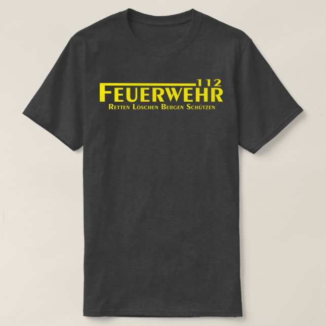 Brandkårens brev i gult t shirt (Design framsida)