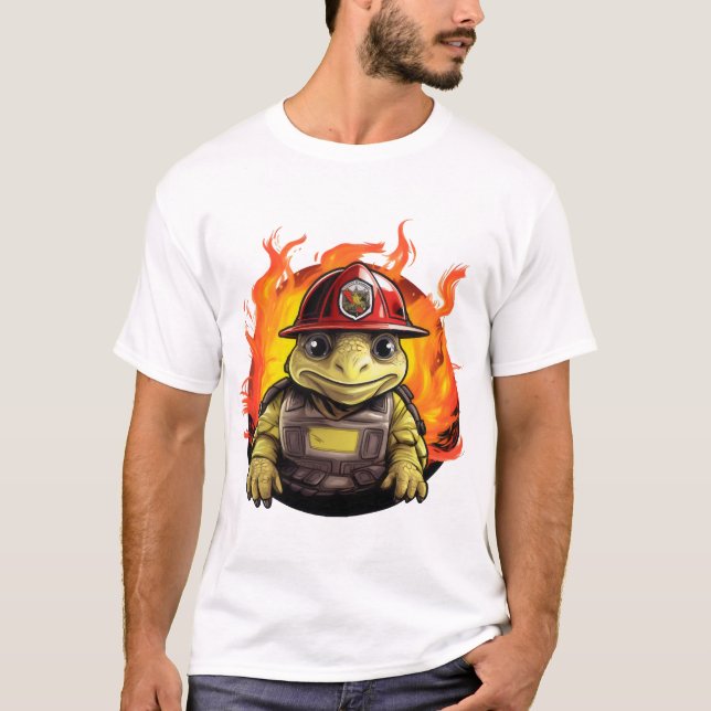 Brandkårssköldpadda T Shirt (Framsida)