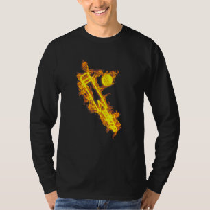 Brandkricket Fladdermus och Boll som lammar Batsma T Shirt