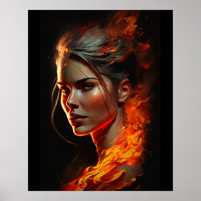 Brandkvinna Poster (Framsidan)
