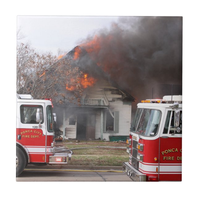 Brandlastbil Kakelplatta (Framsidan)